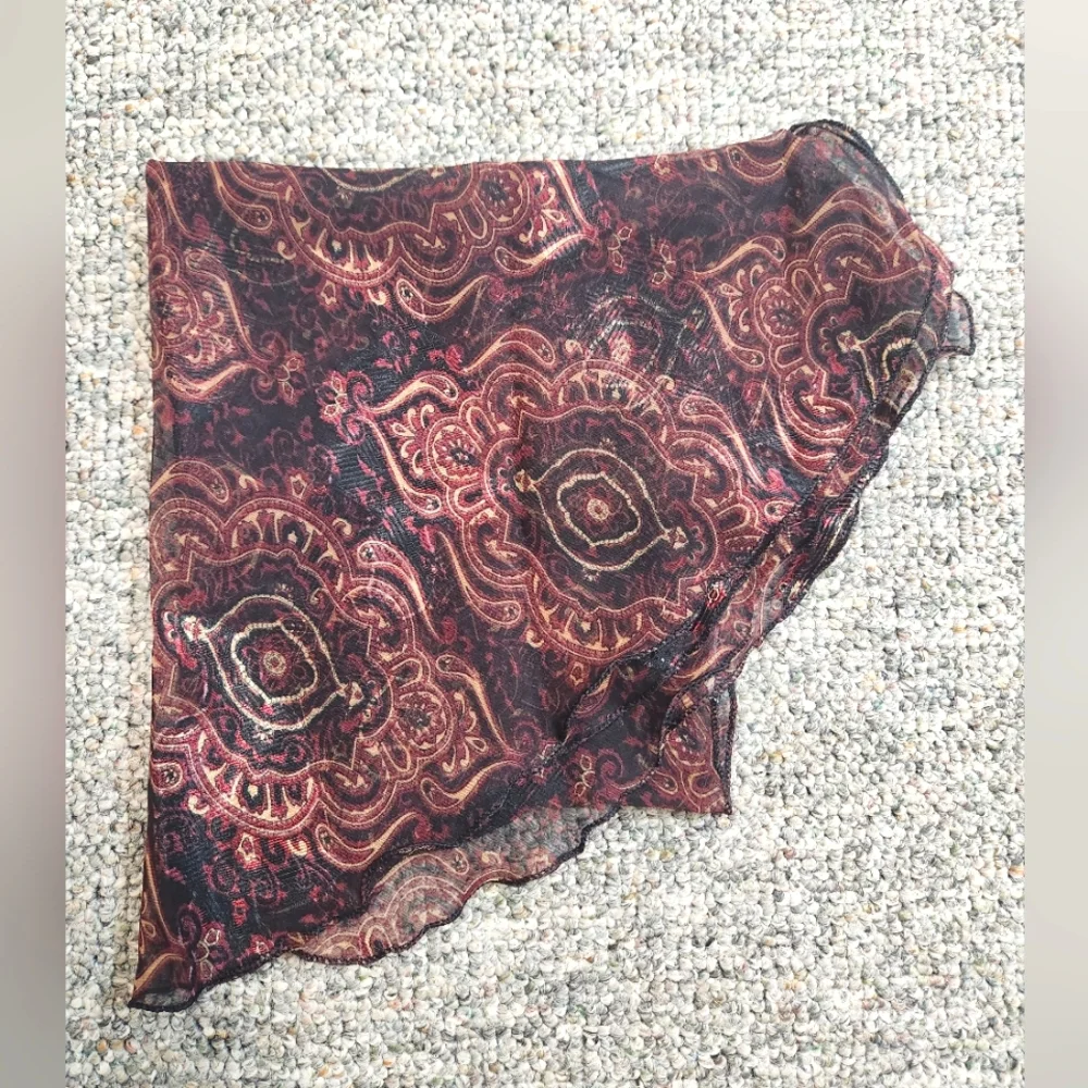 Bloomingdale's Medallion Sheer Asymmetric Silk Scarf